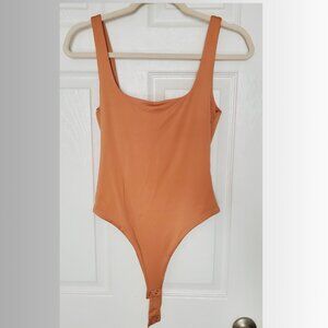 FOREVER 21 ORANGE CONTOUR SCULPT TANK BODYSUIT